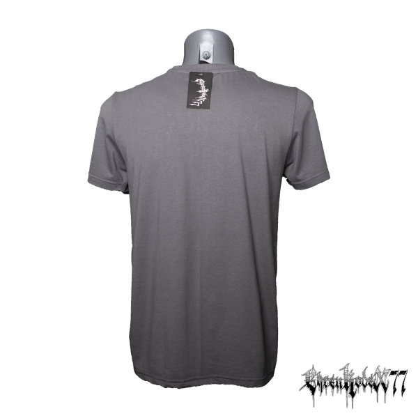 Premium T-Shirt "Ehrenkodex77", grau, Schriftzug gestickt